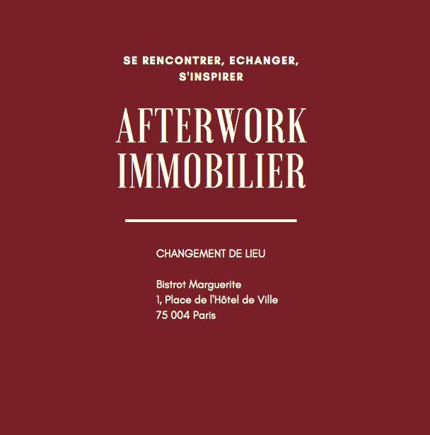 Invitation afterwork immobilier