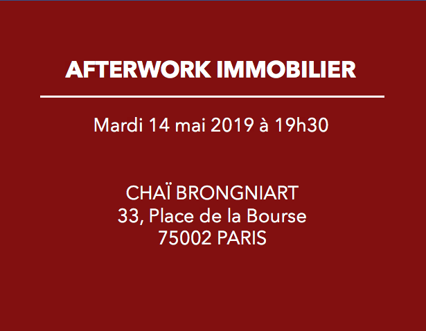 Invitation à l’afterwork du 14 mai 2019