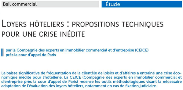 Loyers hôteliers, solutions techniques