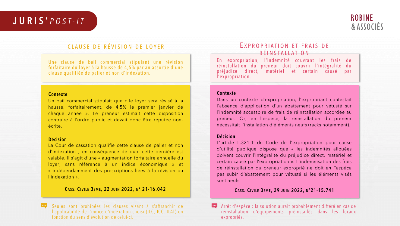 JURIS’Post-it n°5, relevé de la jurisprudence !