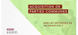 Acquisition de parties communes et indemnité à verser au syndicat des copropriétaires, quelles méthodes de valorisation ?