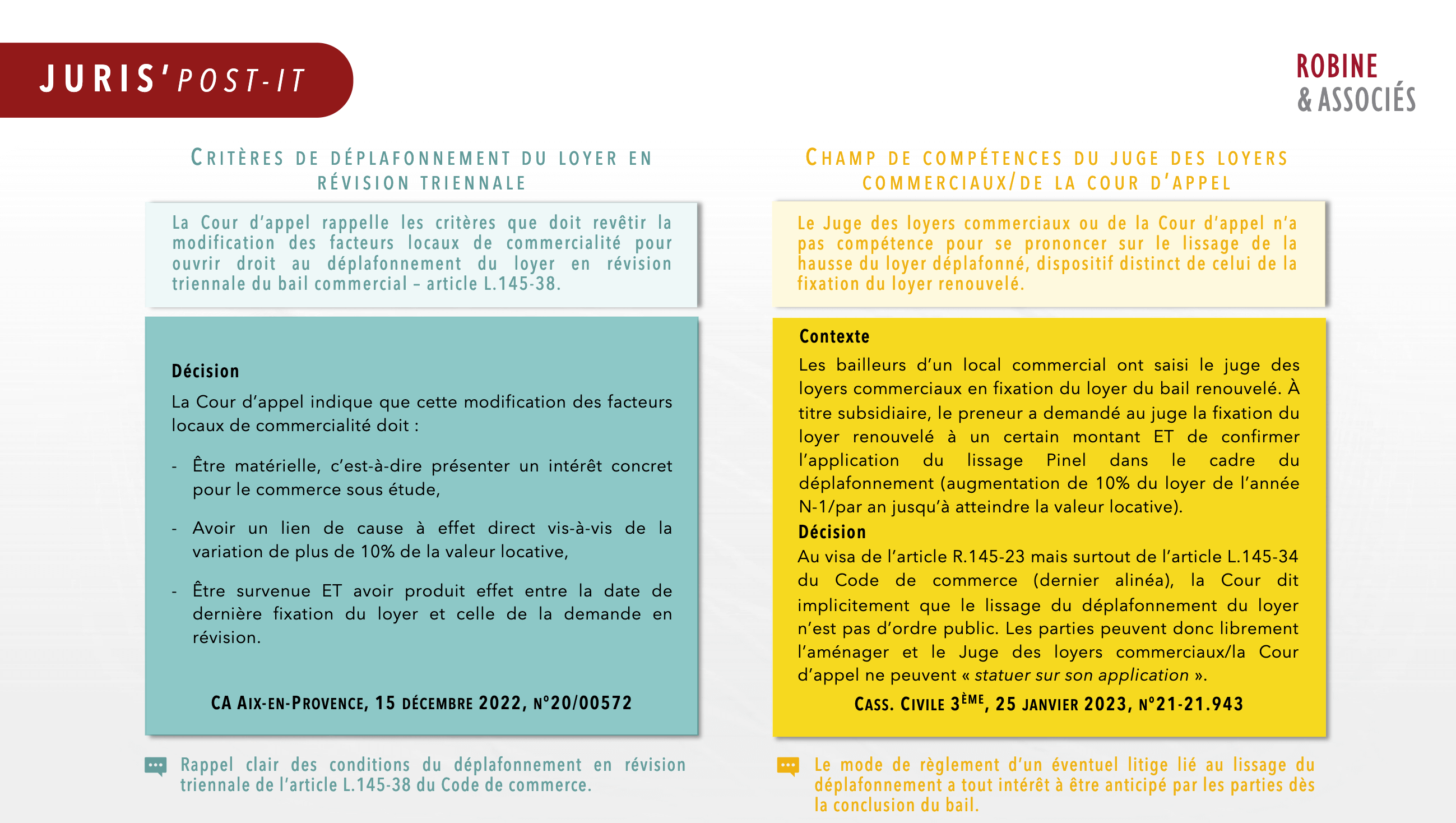 JURIS’Post-it n°12 , relevé de la jurisprudence !