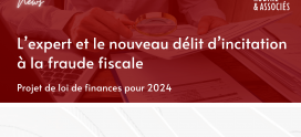 L’expert et le nouveau délit d’incitation à la fraude fiscale